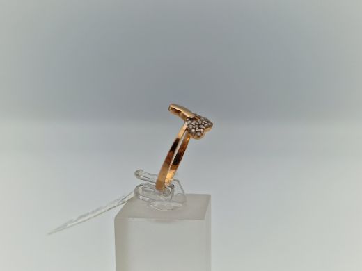 Zelta gredzens ar cirkoniju, 1.86 g, izm. 17.5