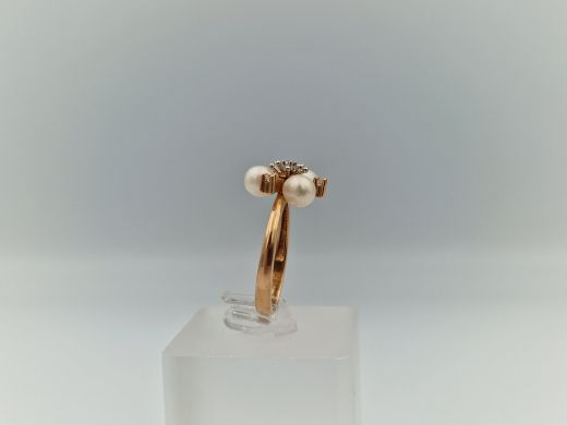 Zelta gredzens ar cirkoniju, 3.72 g, izm. 18