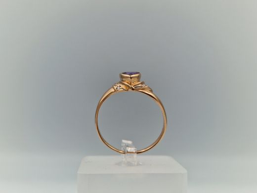 Zelta gredzens ar cirkoniju, 3.1 g, izm. 20.5