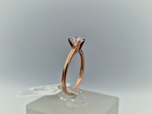 Zelta gredzens ar cirkoniju, 1.51 g, izm. 18