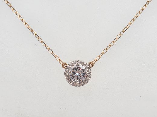 Zelta kaklarota ar cirkoniju, 1.9 g, izm. 45