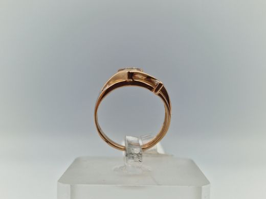 Zelta gredzens ar cirkoniju, 2.76 g, izm. 16