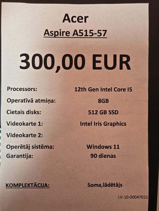 Acer Aspire A515-57 512 gb