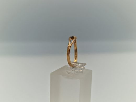 Zelta gredzens ar cirkoniju, 1.47 g, izm. 16