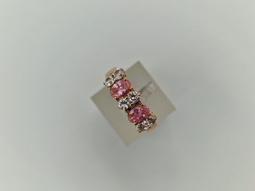 Zelta gredzens ar cirkoniju, 4.11 g, izm. 17.5