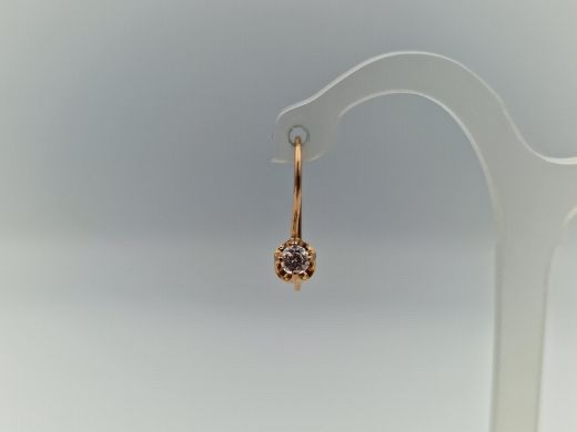 Zelta auskari ar cirkoniju, 1.03 g