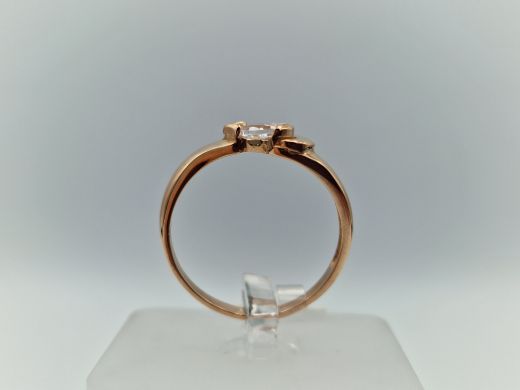 Zelta gredzens ar cirkoniju, 2.47 g, izm. 18.2