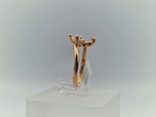 Zelta gredzens ar cirkoniju, 1.66 g, izm. 16