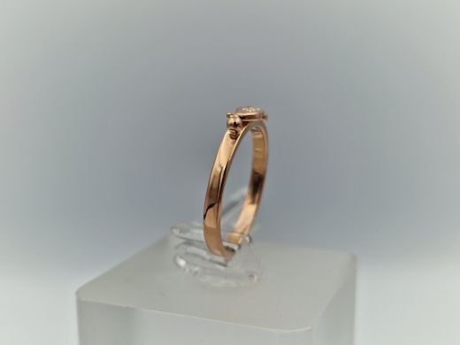 Zelta gredzens ar cirkoniju, 1.89 g, izm. 16.5