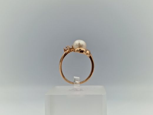 Zelta gredzens ar cirkoniju, 3.09 g, izm. 17