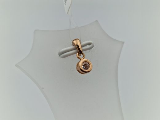 Zelta kulons ar cirkoniju, 0.37 g