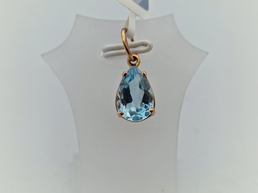 Zelta kulons ar topāzu, 1.6 g