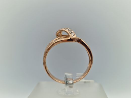 Zelta gredzens ar cirkoniju, 3.52 g, izm. 18