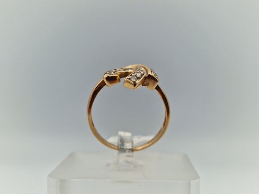 Zelta gredzens ar cirkoniju, 2.19 g, izm. 16.8