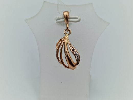 Золотой кулон с цирконом, 1.2 г