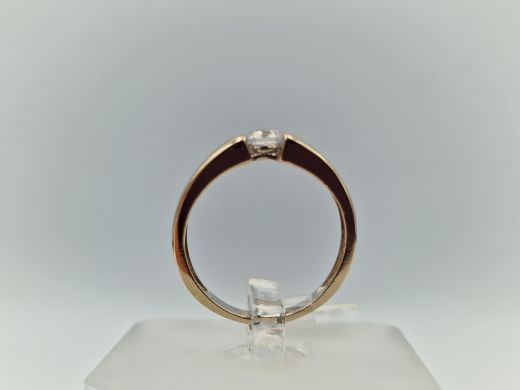 Zelta gredzens ar cirkoniju, 2.11 g, izm. 16.5