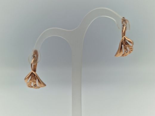 Zelta auskari ar cirkoniju, 1.87 g