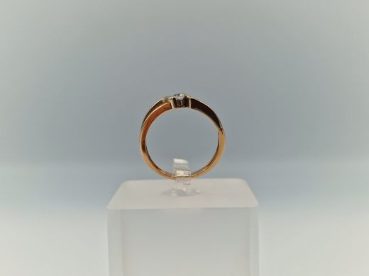 Zelta gredzens ar cirkoniju, 1.87 g, izm. 16