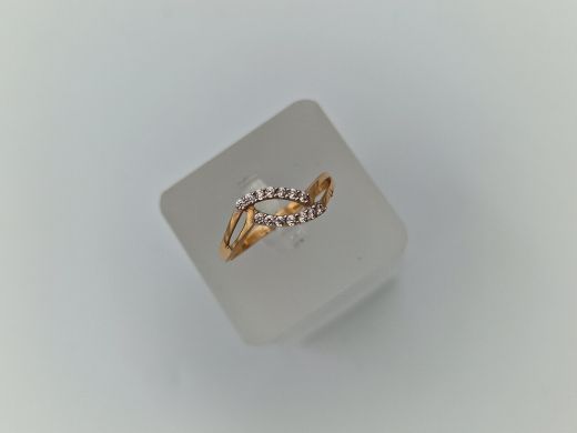Zelta gredzens ar cirkoniju, 1.51 g