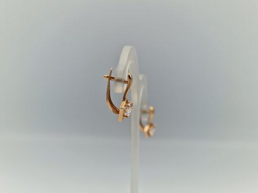 Zelta auskari ar cirkoniju, 2.87 g