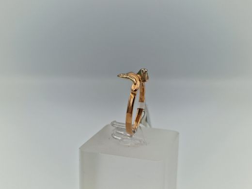 Zelta gredzens ar nefrītu, 3.12 g, izm. 17.2