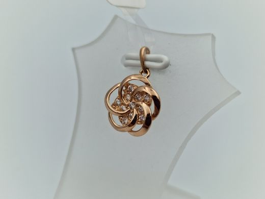 Zelta kulons ar cirkoniju, 0.86 g