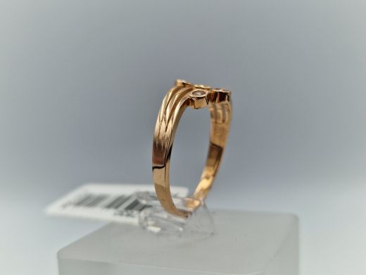 Zelta gredzens ar cirkoniju, 2.67 g, izm. 17.5