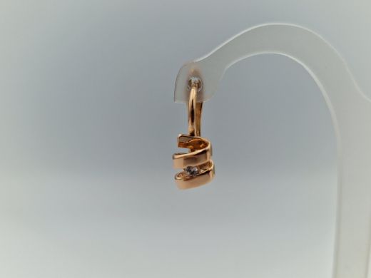 Zelta auskari ar cirkoniju, 2.36 g