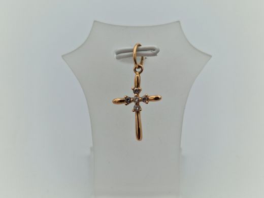 Золотой кулон с цирконом, 0.74 г