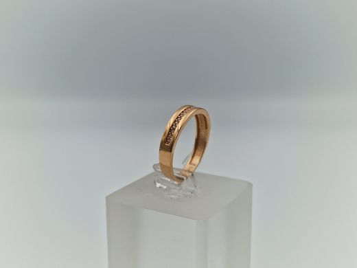 Золотое кольцо с цирконом, 2.14 г, разм. 18.5