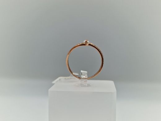 Zelta gredzens ar cirkoniju, 1.18 g, izm. 17