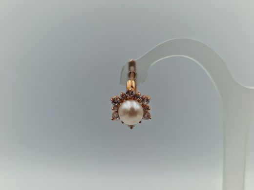 Zelta auskari ar cirkoniju, 2.47 g