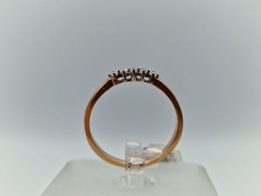 Zelta gredzens ar cirkoniju, 1.76 g, izm. 17