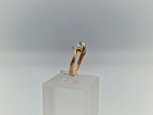 Zelta gredzens ar cirkoniju, 2.25 g, izm. 16.5