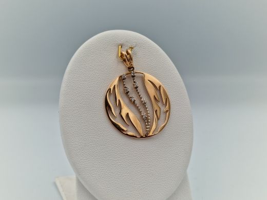 Zelta kulons ar cirkoniju, 3.68 g