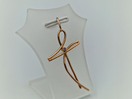 Золотой кулон с цирконом, 0.88 г