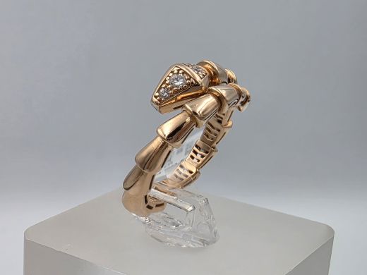 Gold ring with zircon, 3.40 g, size 18.5