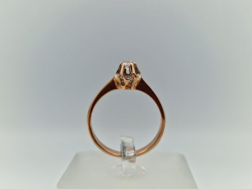 Zelta gredzens ar cirkoniju, 2.15 g, izm. 17