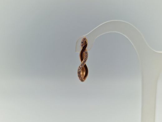 Zelta auskari ar cirkoniju, 1.51 g