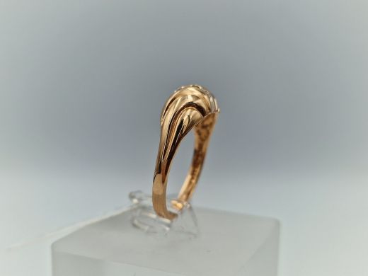 Zelta gredzens ar cirkoniju, 2.67 g, izm. 18