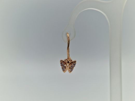 Zelta auskari ar cirkoniju, 1.24 g