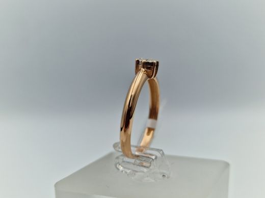 Zelta gredzens ar briljantu, 1.67 g, izm. 16.5