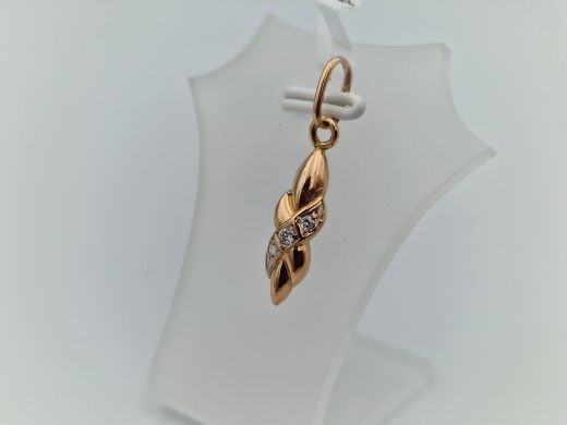 Zelta kulons ar cirkoniju, 0.99 g