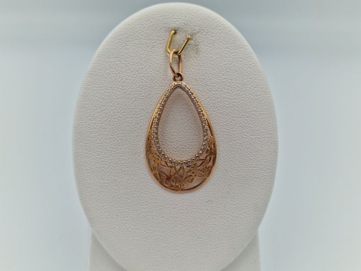 Zelta kulons ar cirkoniju, 1.56 g