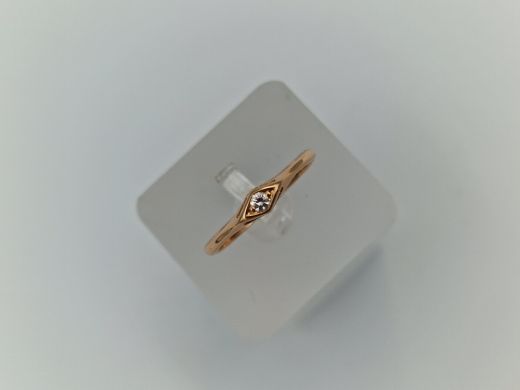Золотое кольцо с цирконом, 1.6 г, разм. 17.5