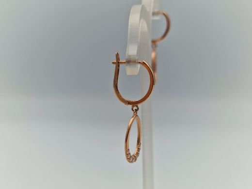 Zelta auskari ar cirkoniju, 1.53 g