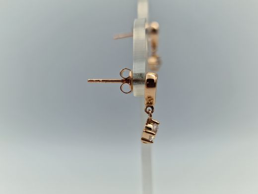 Золотые серьги с цирконом, 2.35 г