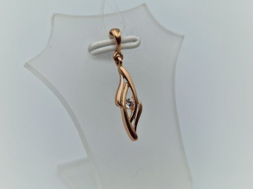 Золотой кулон с цирконом, 0.69 г