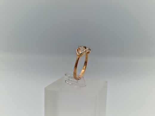 Zelta gredzens ar cirkoniju, 1.88 g, izm. 17