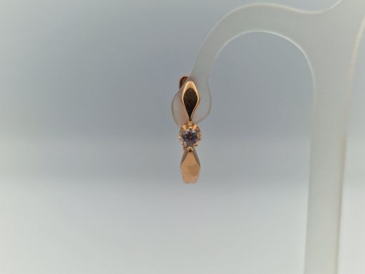 Золотые серьги с цирконом, 2.61 г